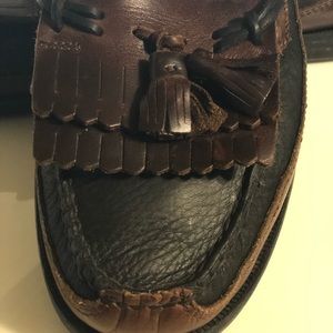 Sperry leather tasseled loafers two toned sz 9.5